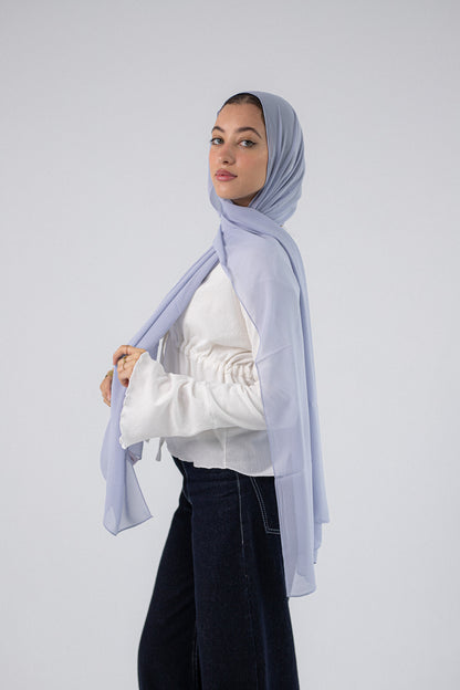 Plain Chiffon Sky Blue