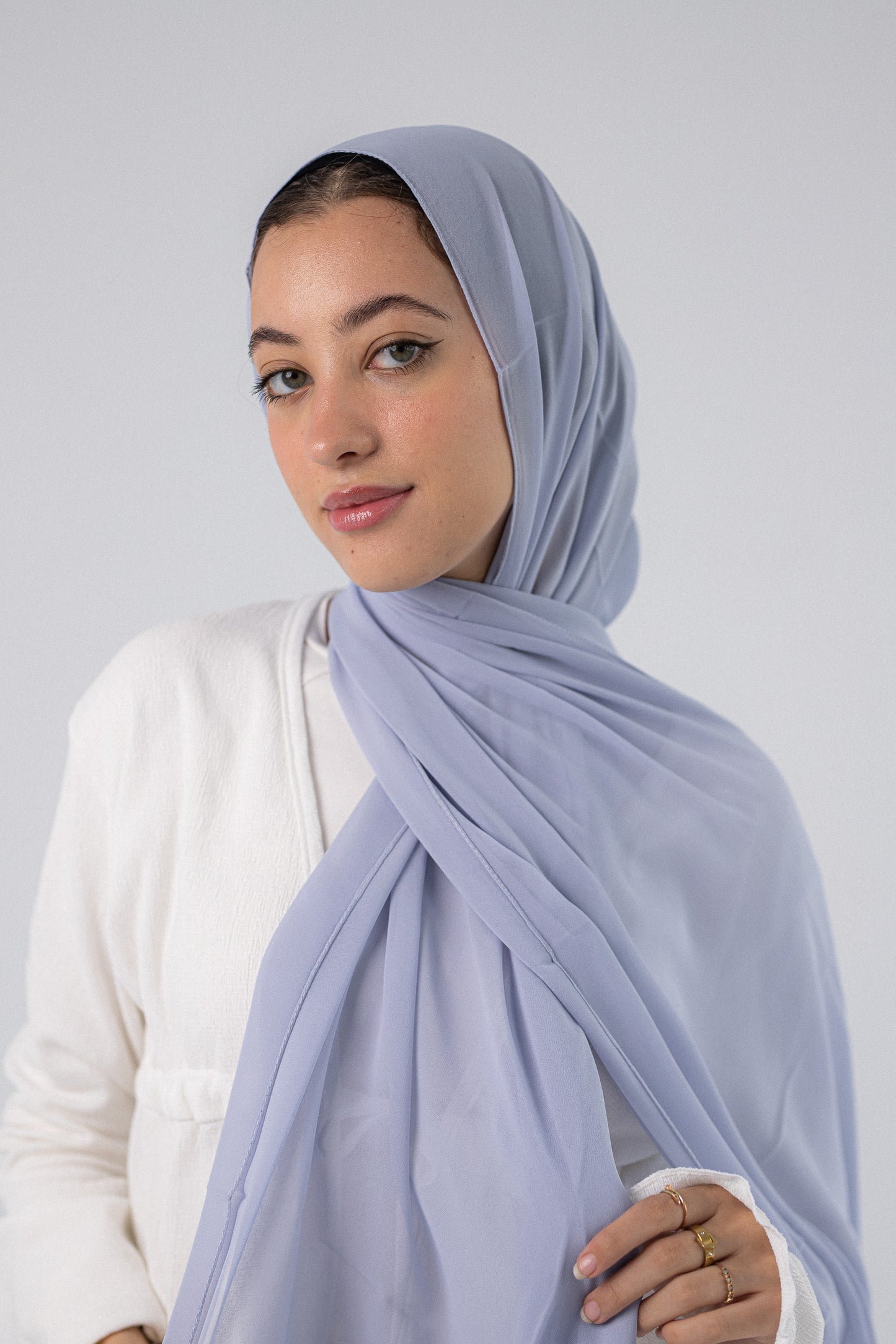 Plain Chiffon Sky Blue