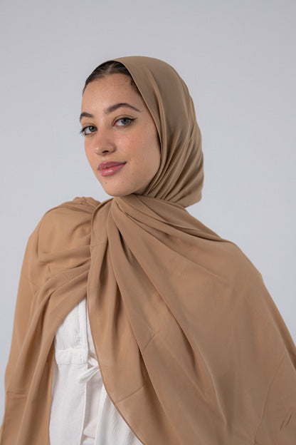 Plain Chiffon A4 Camel