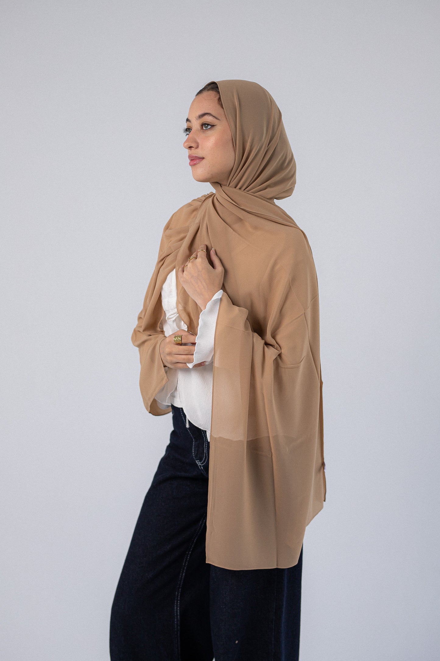 Plain Chiffon A4 Camel