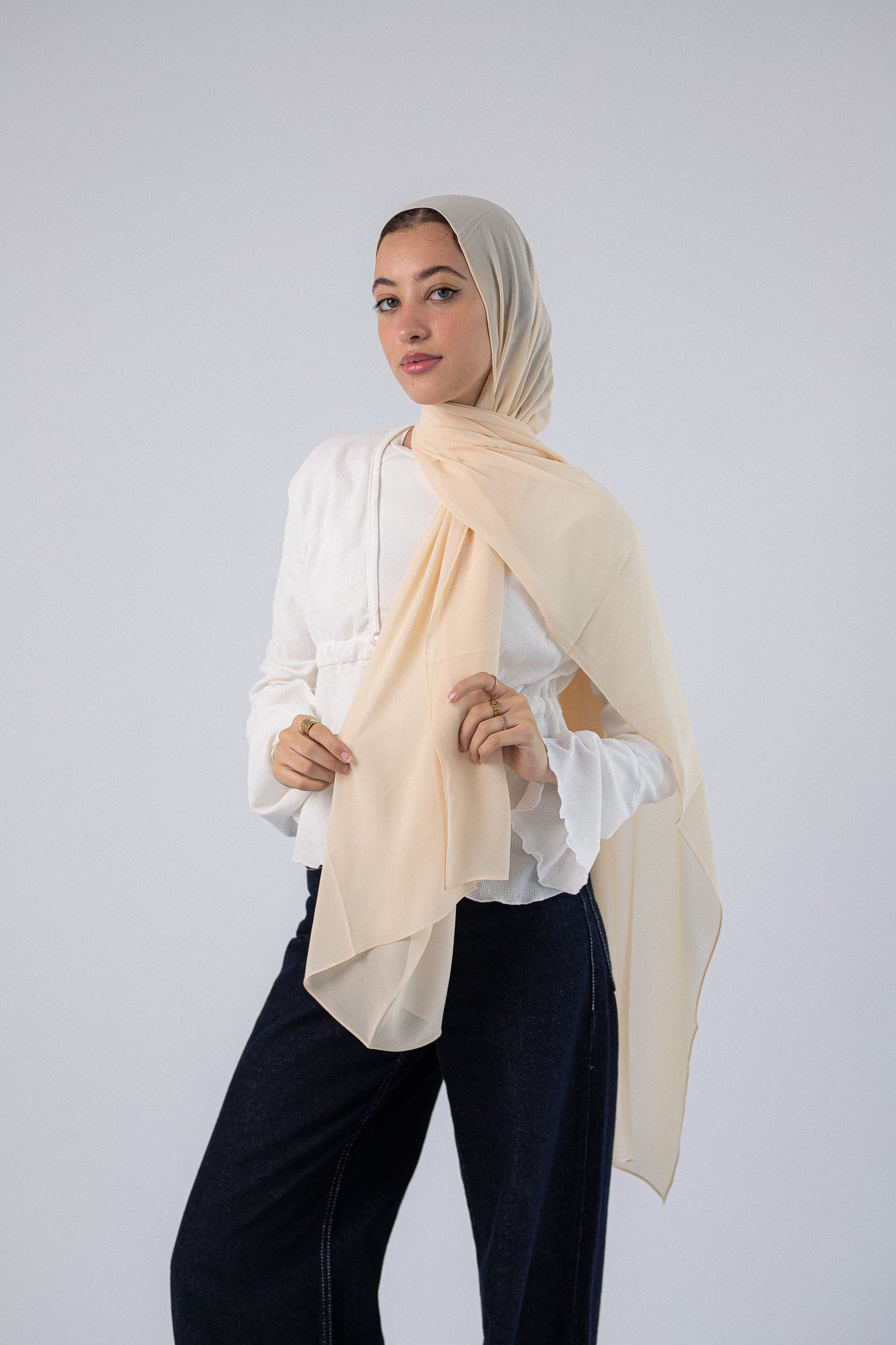 Plain Chiffon A4 Cream