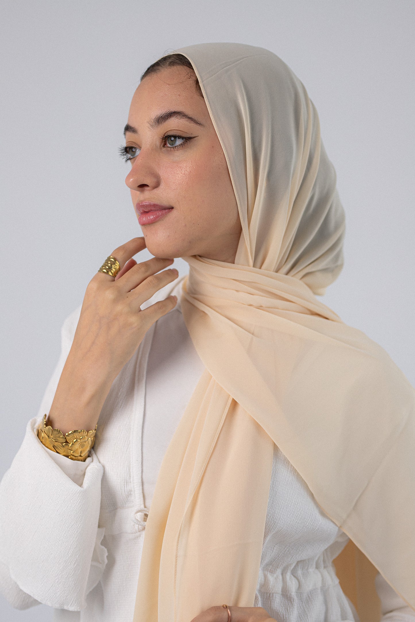 Plain Chiffon A4 Cream