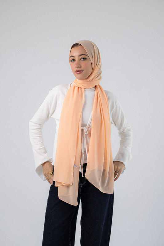 Plain Chiffon A4 Light Orange