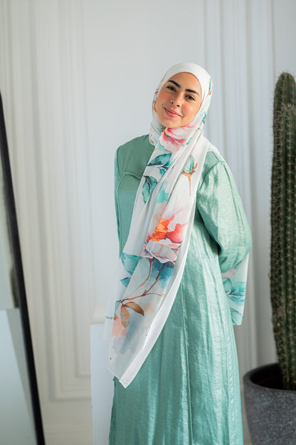 Crimson Charm Chiffon