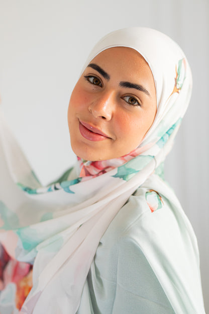 Crimson Charm Chiffon