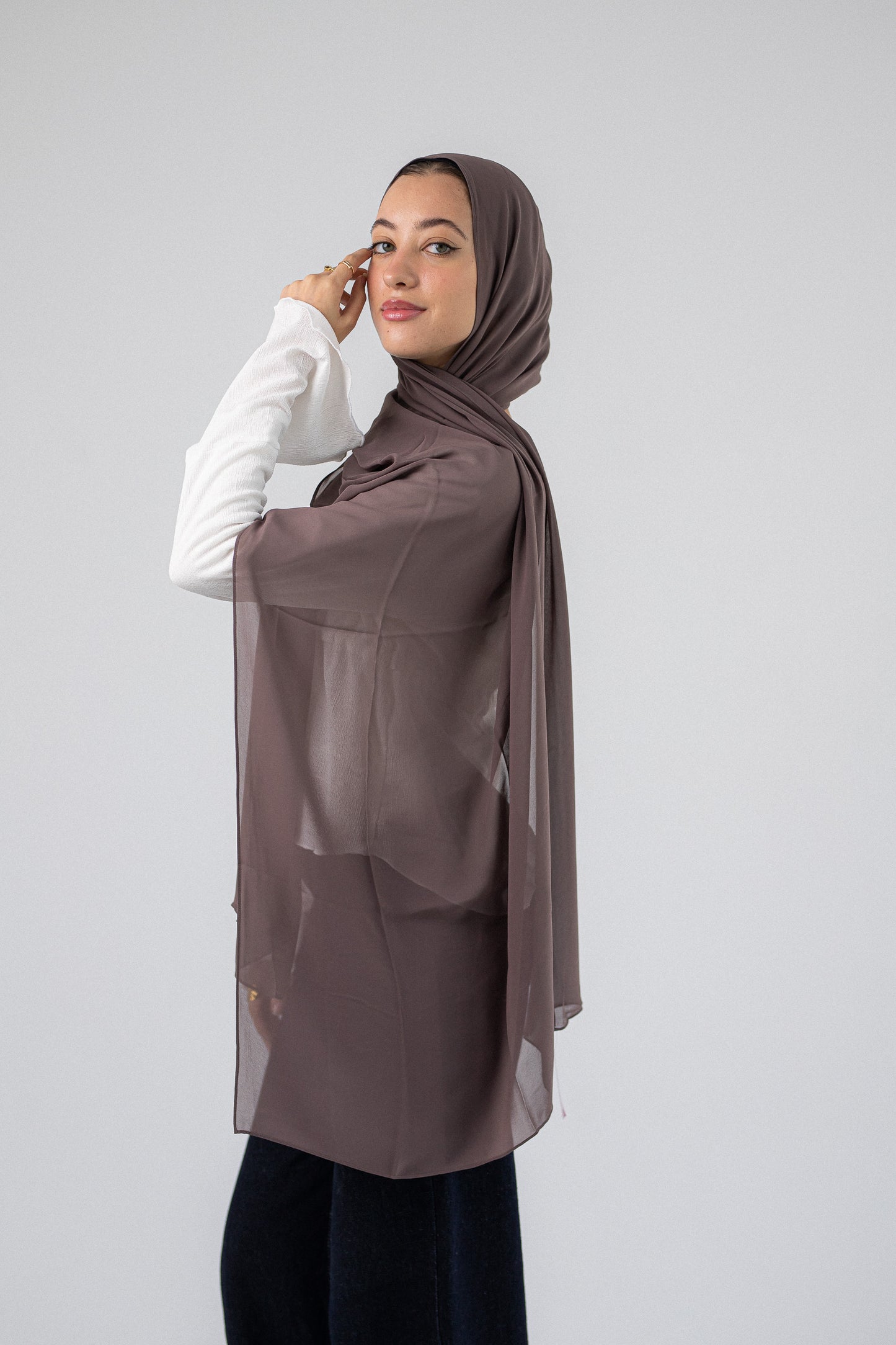 Plain Chiffon A4 Taupe