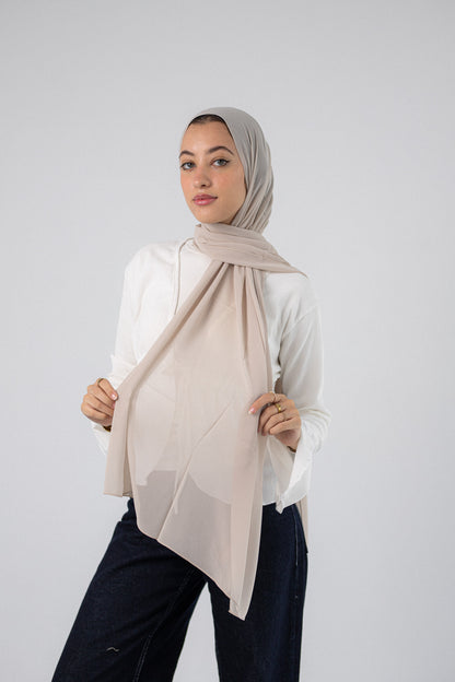 Plain Chiffon Soft Sand Beige