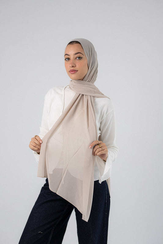 Plain Chiffon Soft Sand Beige