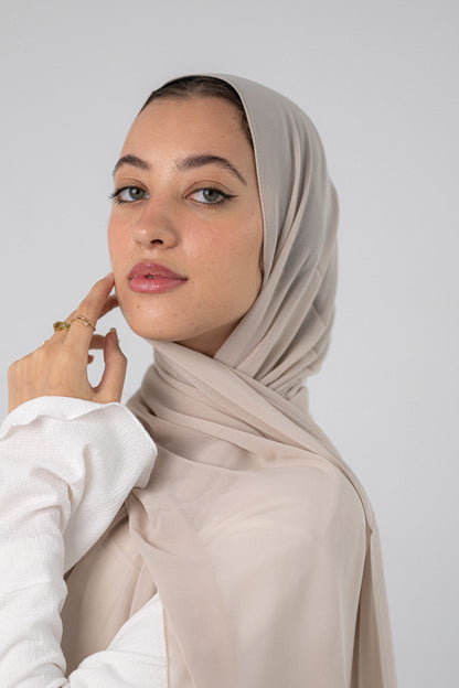 Plain Chiffon Soft Sand Beige