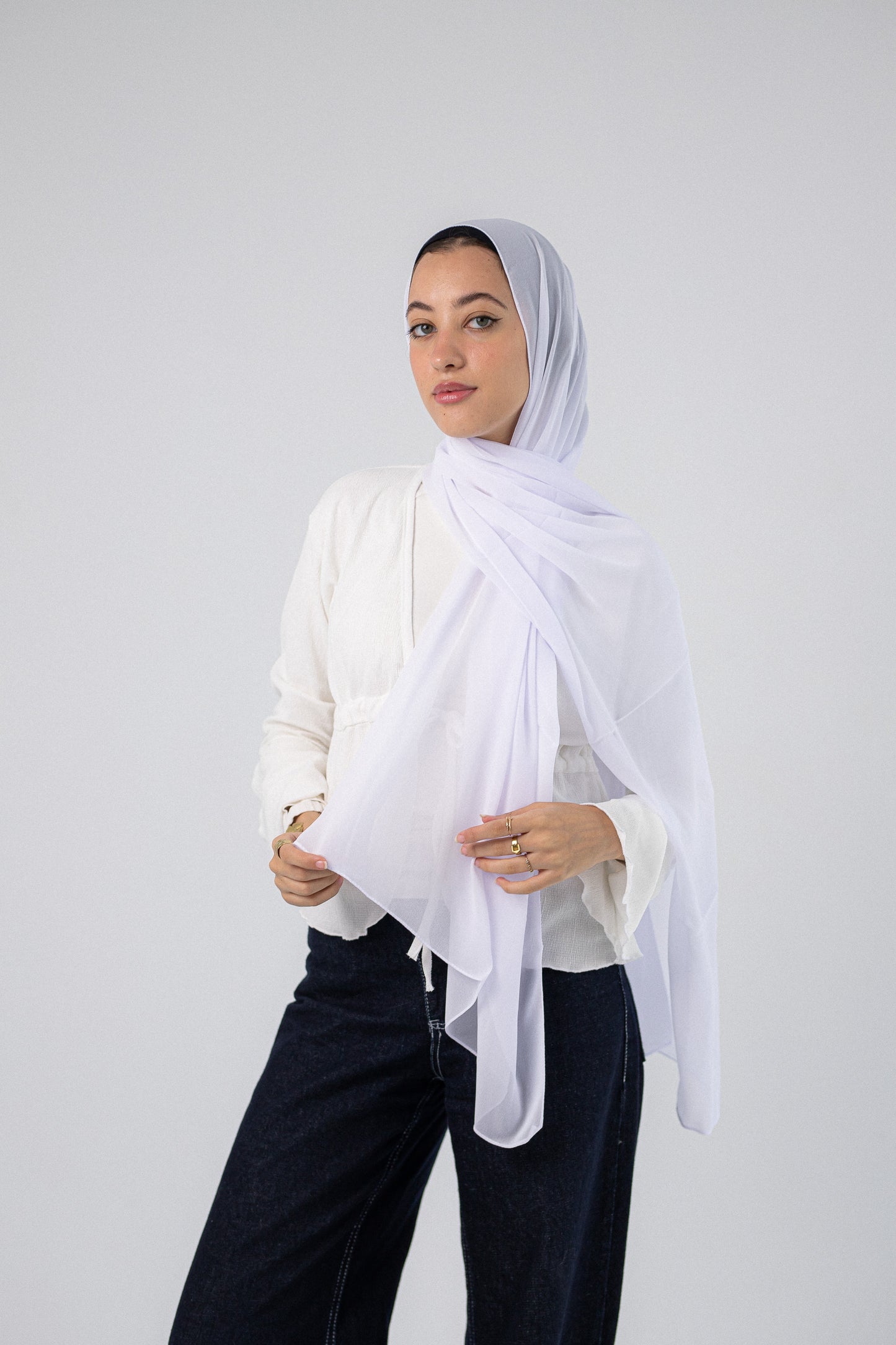 Plain Chiffon White