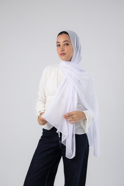 Plain Chiffon White