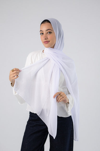 Plain Chiffon White