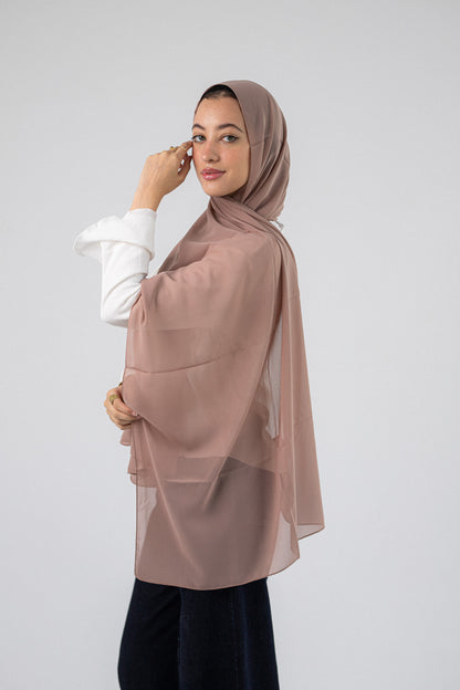 Plain Chiffon Rose Taupe