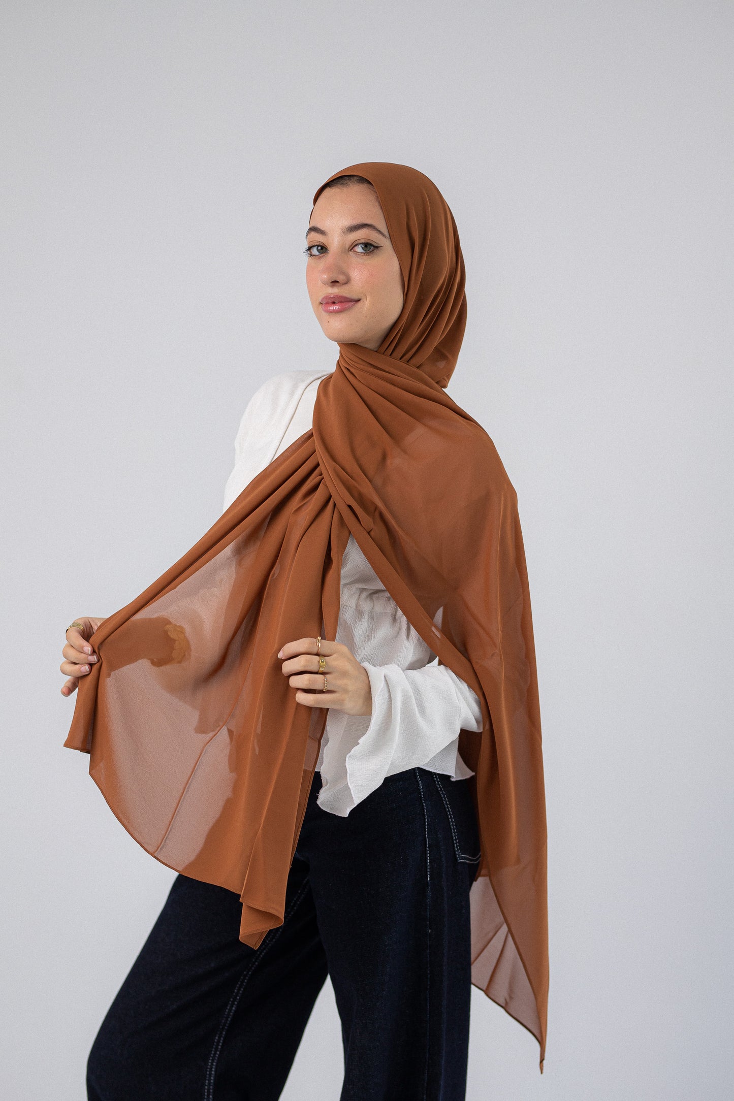 Plain Chiffon A4 Coffee Brown