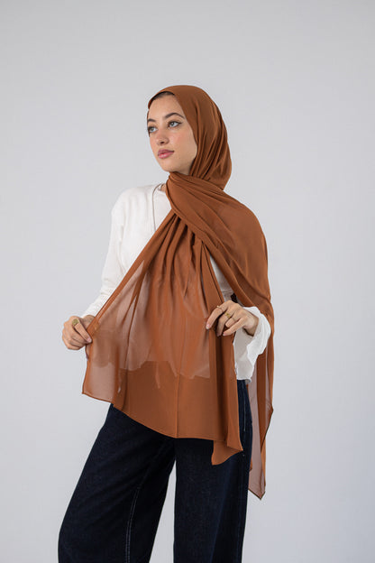 Plain Chiffon A4 Coffee Brown