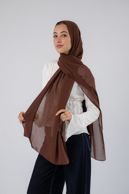 Plain Chiffon Brown
