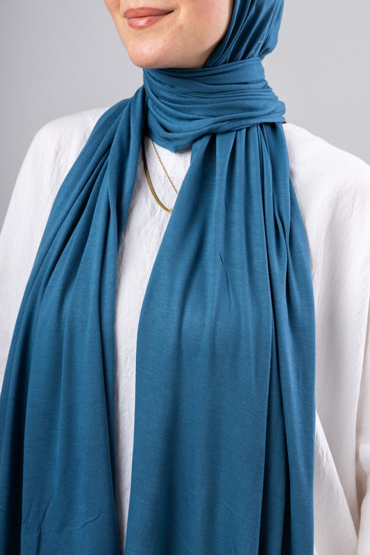 Jel Scarf and Bonnet Set in Teal #Color_Teal