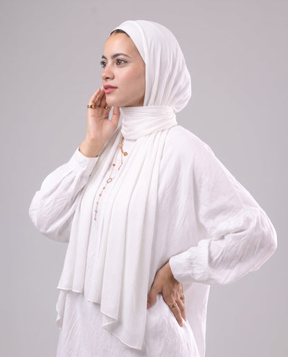 Lulua Scarf and Bandana Set in White #Color_White