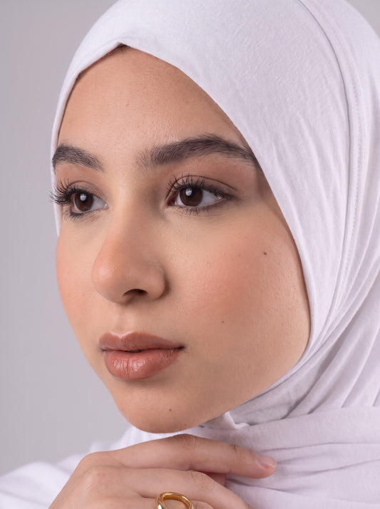 Quick Wrap Hijab in White #Color_White