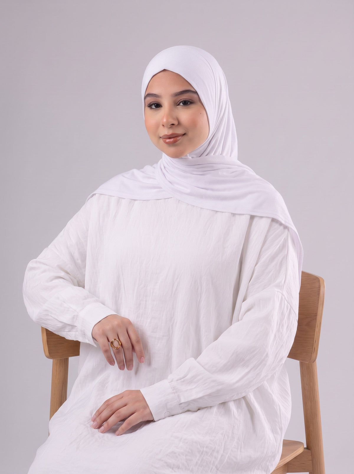 Quick Wrap Hijab in White #Color_White