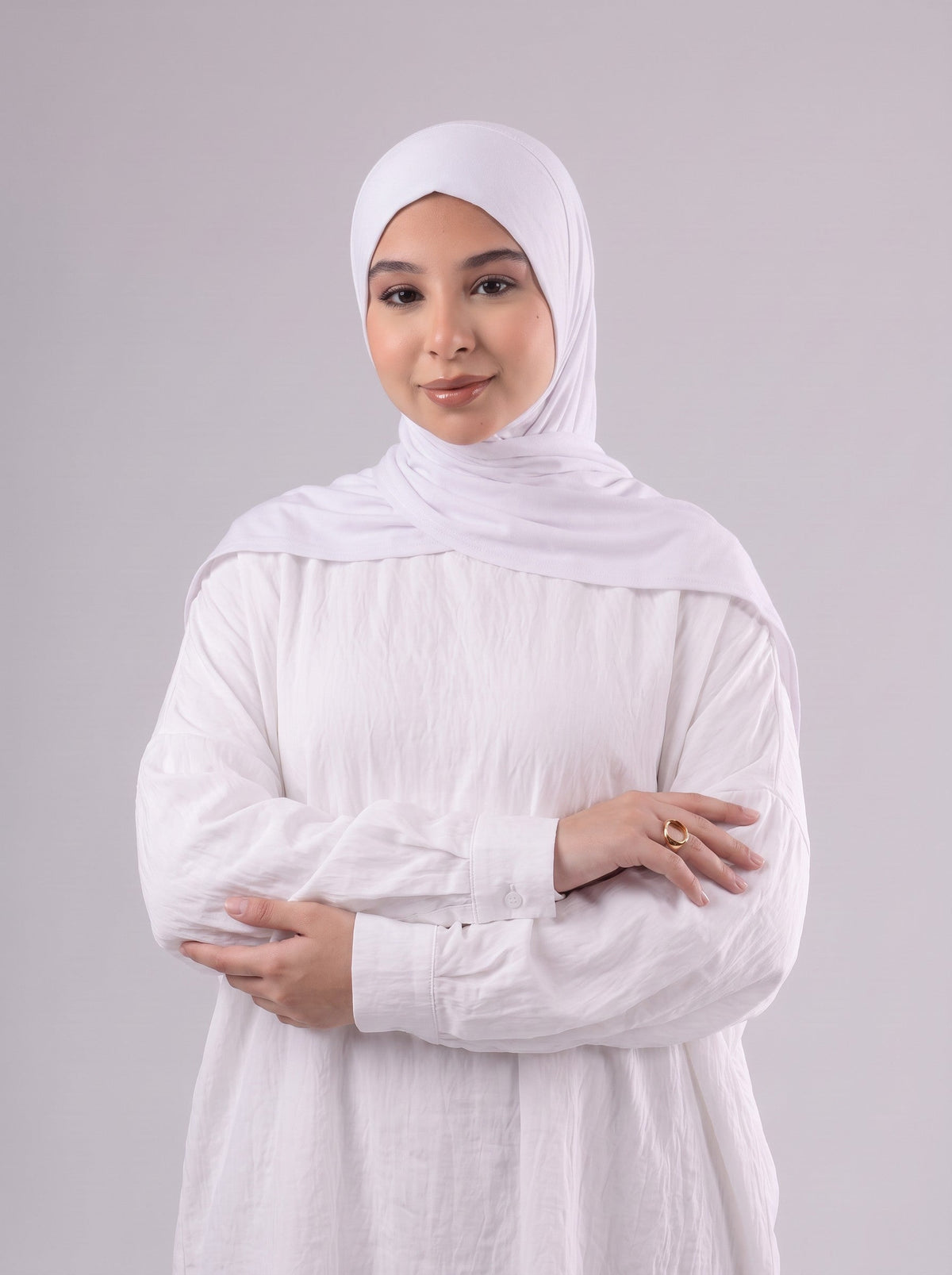 Quick Wrap Hijab in White #Color_White